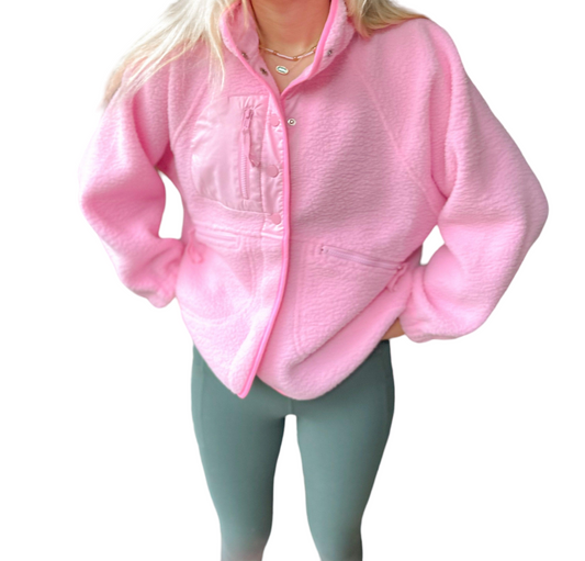 Cozy Pink Panther Sherpa Fleece Jacket