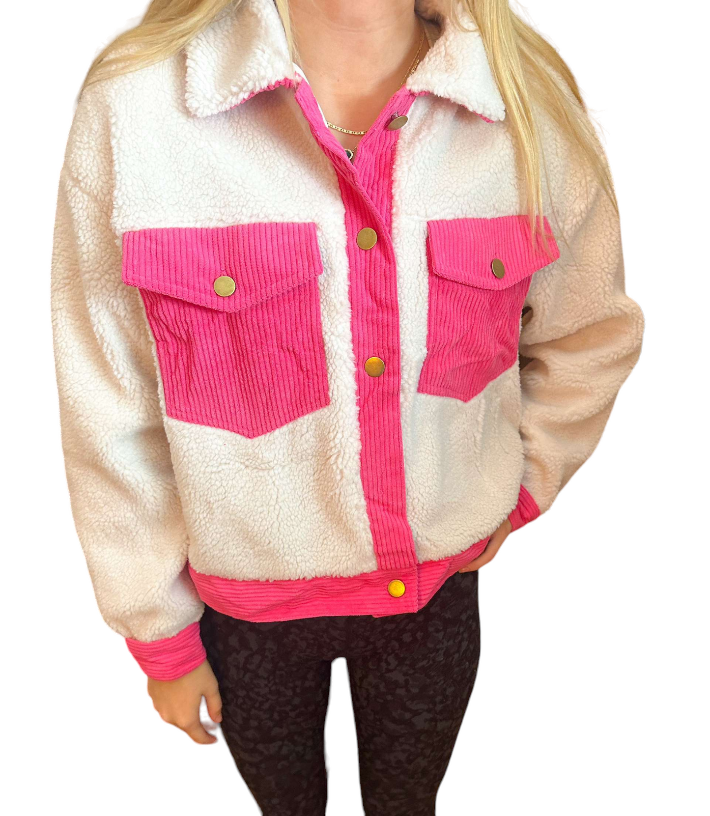 Cozy Chic Hot Pink Sherpa Jacket