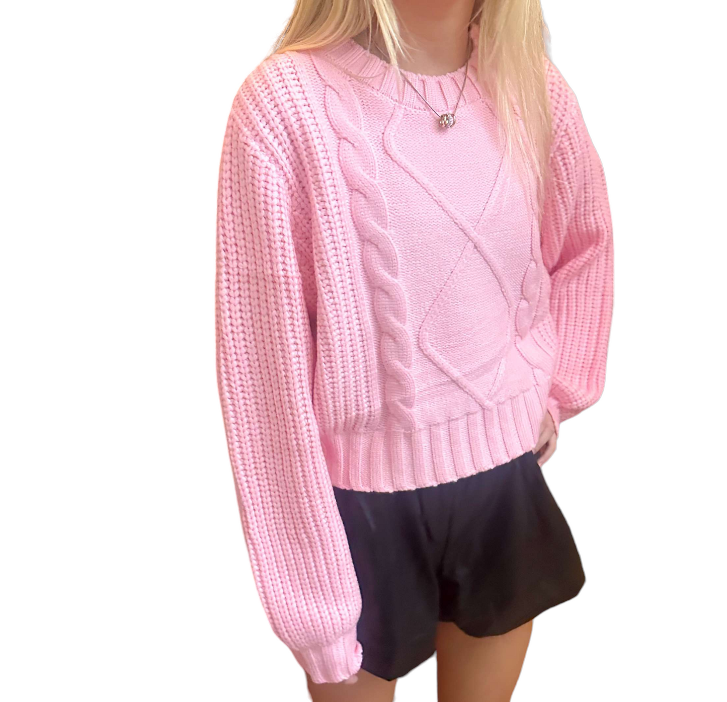 Chic Pink Harmony Sweater