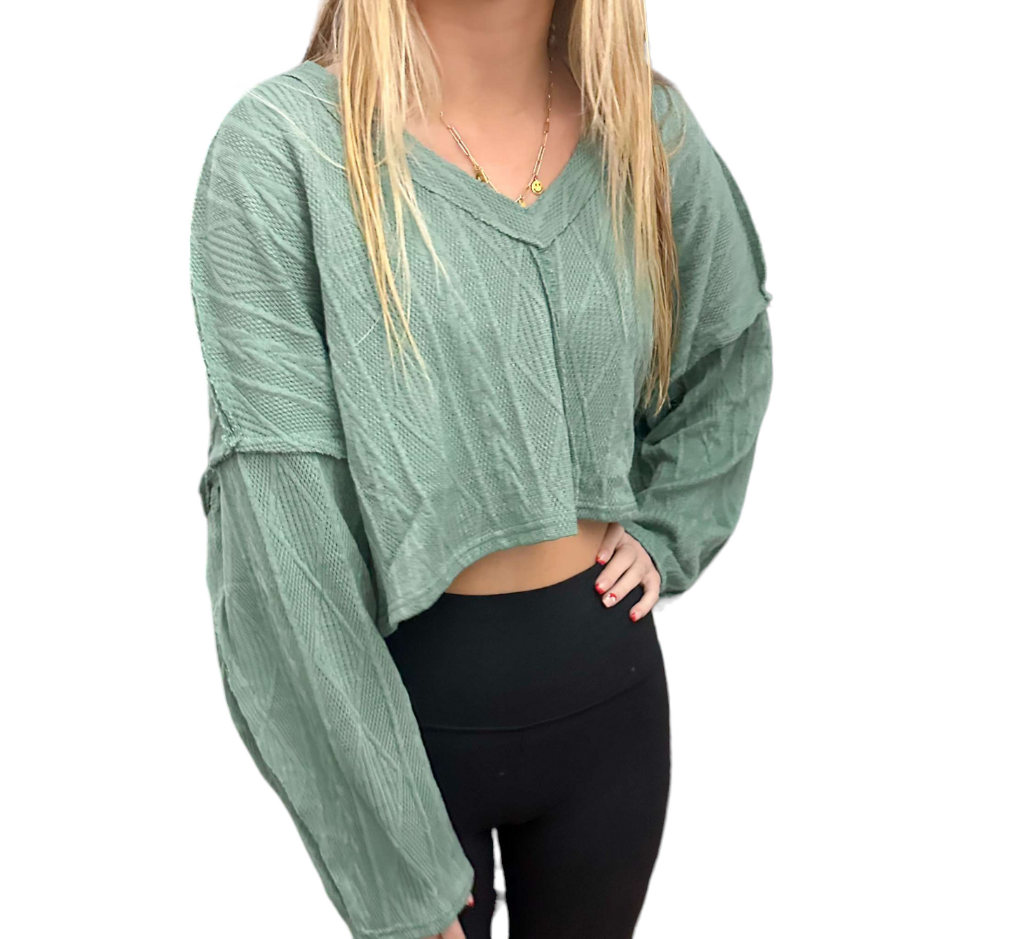 Anna top green