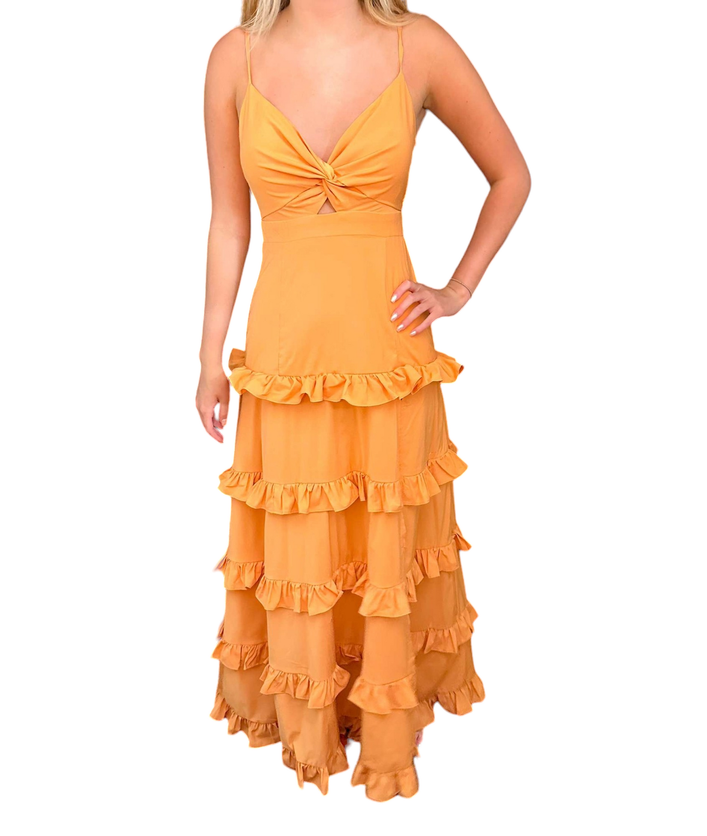 Ruffled Elegance Maxi Dress