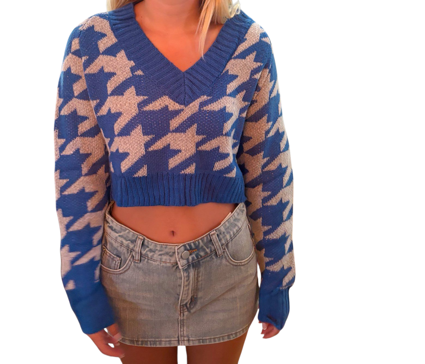 Houndstooth Harmony Sweater