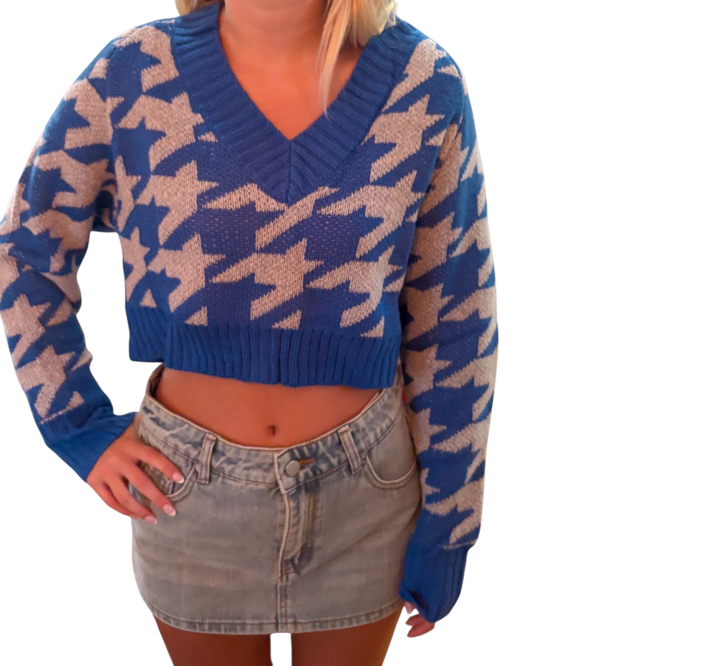 Houndstooth Harmony Sweater