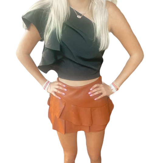 Sarah leather skort