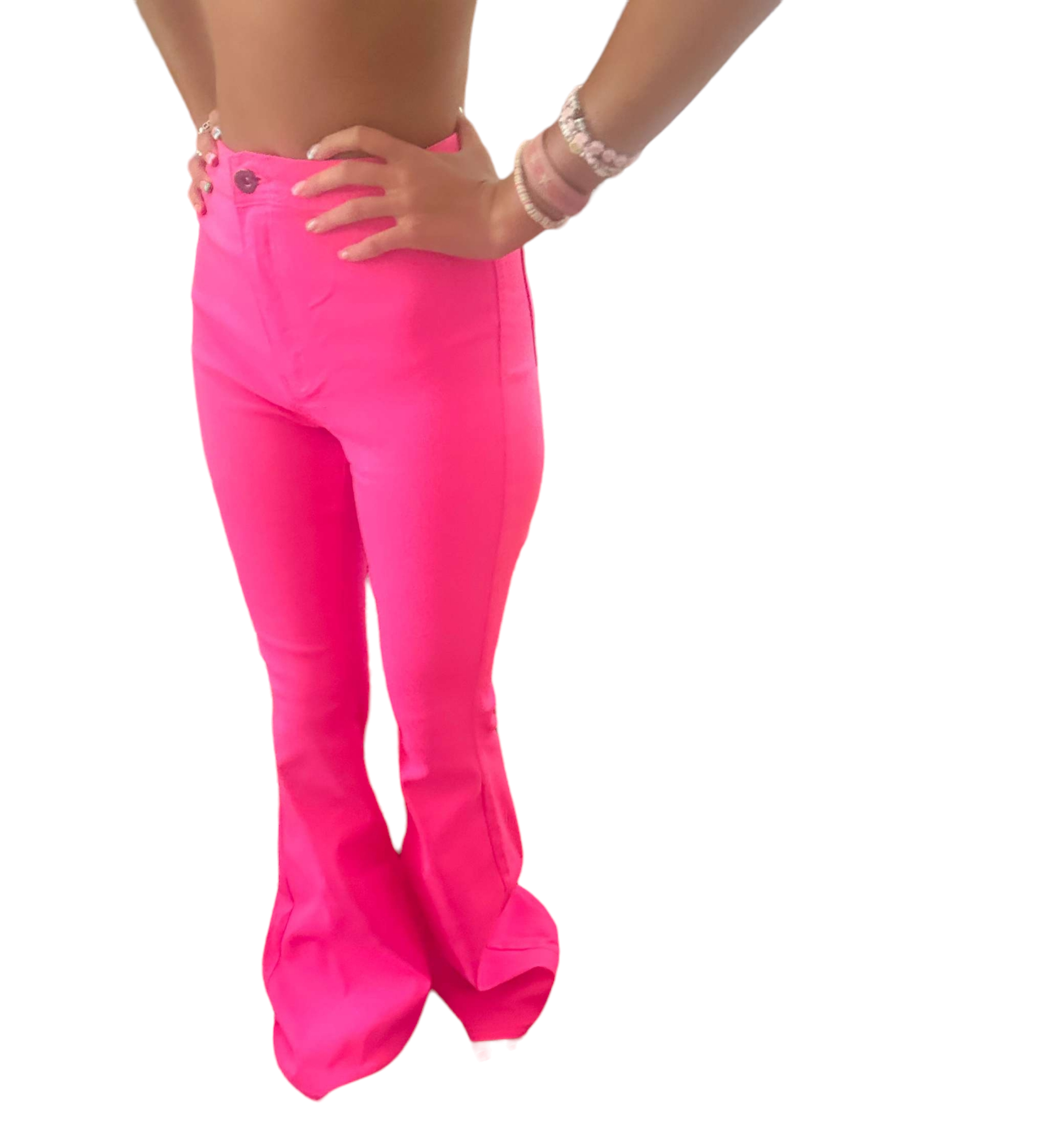 Women's Pink Bell Bottom Kick Pleats Knitted Pants - SASSAFRAS | Bell  bottoms, Kick pleat, Knit pants