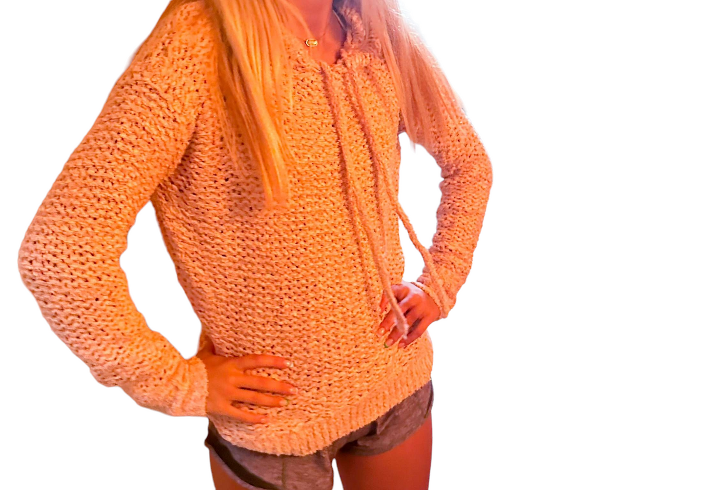 Blush Bliss Hooded Sweater