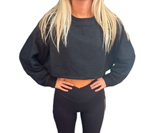 Cropped Mineral Wash Sweatshirt | 3 Colors