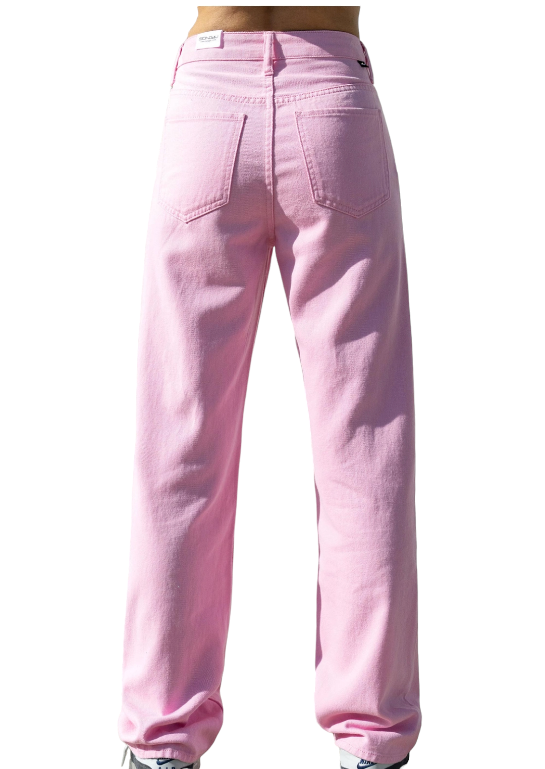 Pastel pink jeans