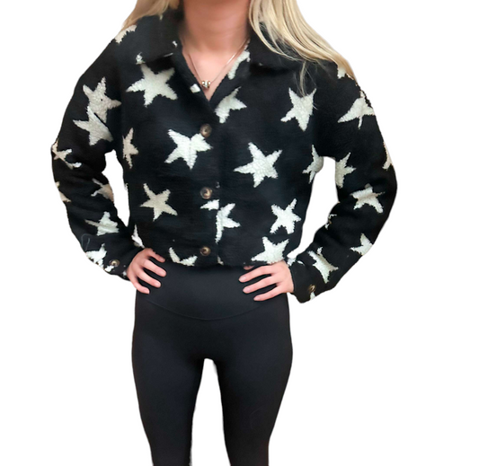 Starry Nights Fleece Cropped Jacket