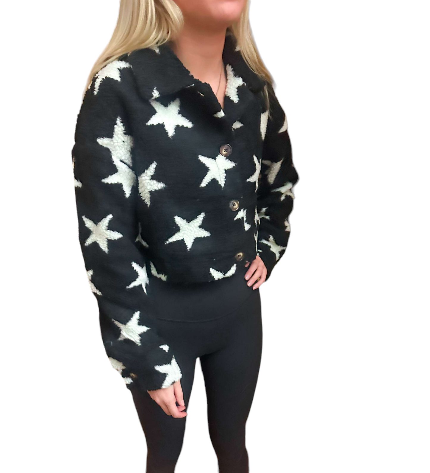 Starry Nights Fleece Cropped Jacket