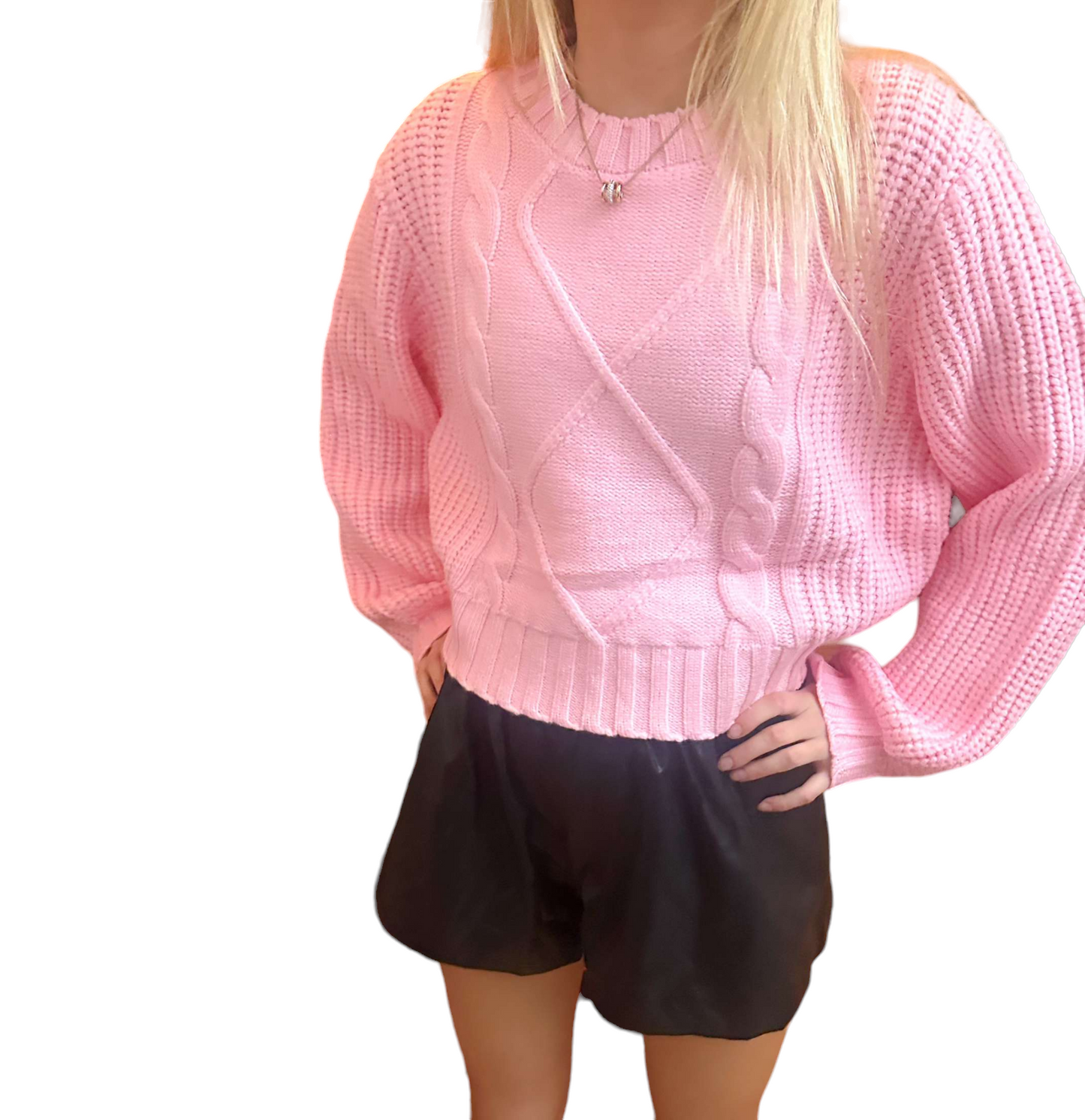 Chic Pink Harmony Sweater