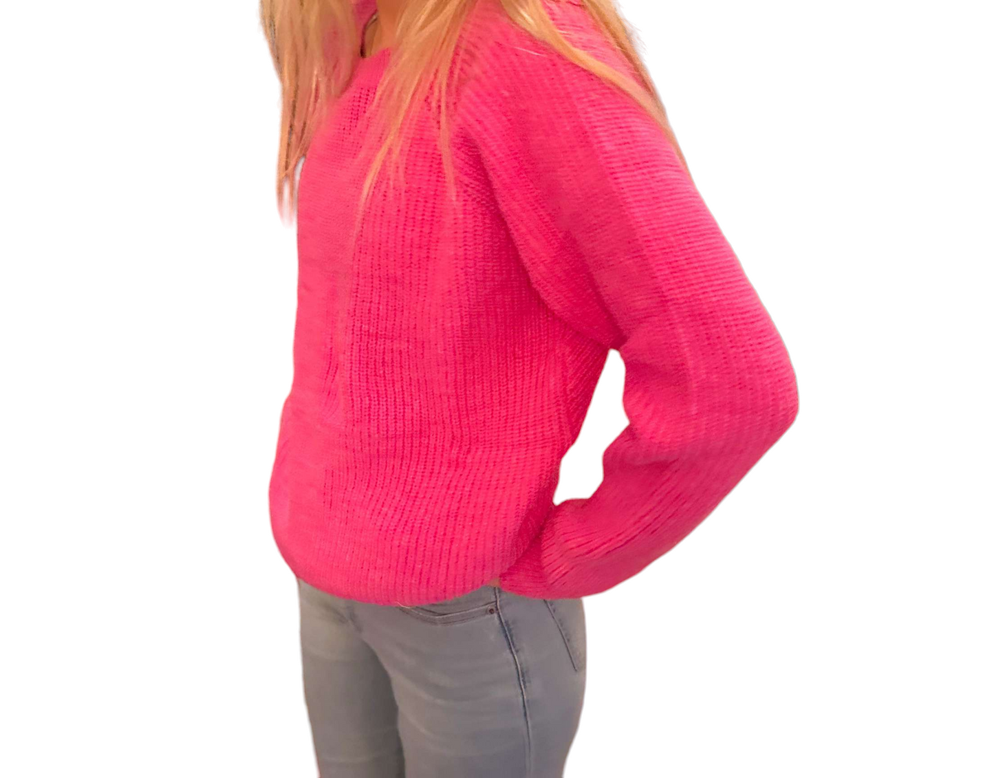 Crochet Cross Back Pullover Sweater