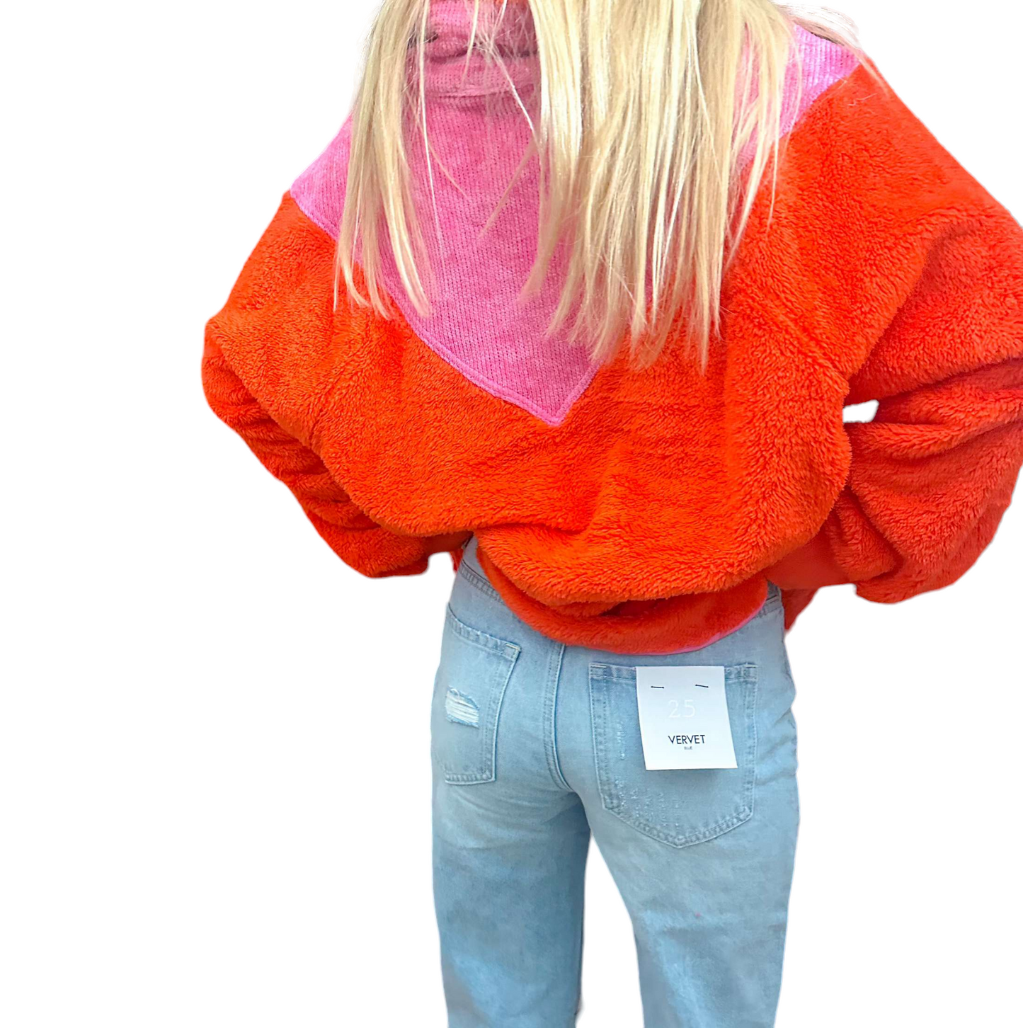 Vibrant Corduroy Half-Zip Pullover Jacket