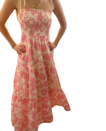 Floral Dreams Strapless Maxi Dress