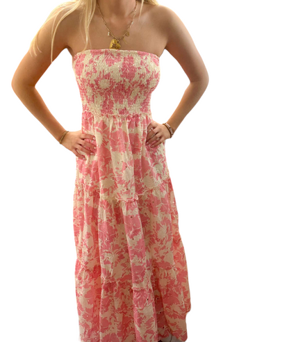 Floral Dreams Strapless Maxi Dress