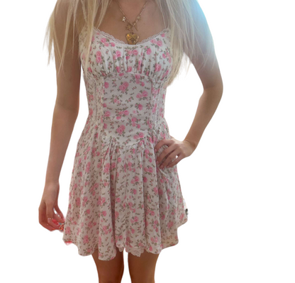 Rose Petals Lace Mini Dress