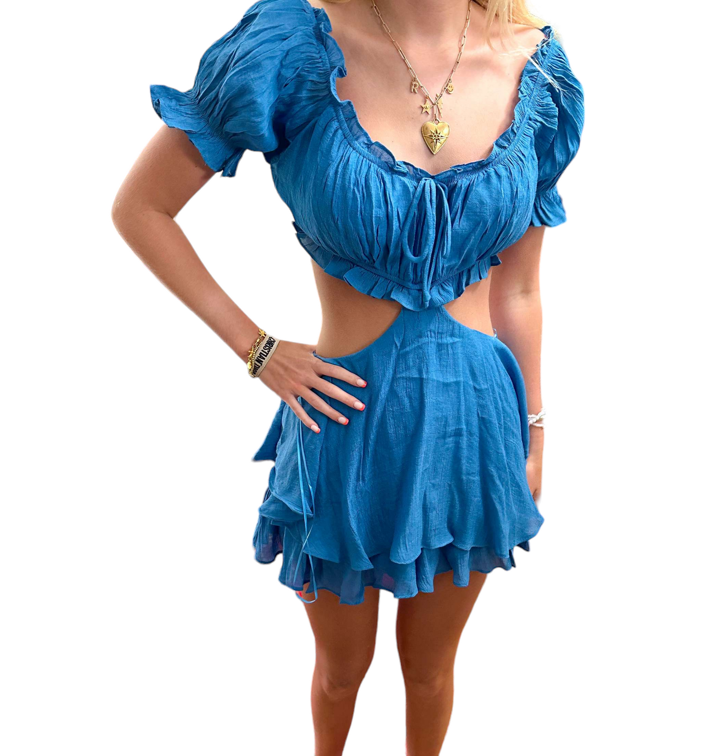 Ruffled Blue Dream Romper