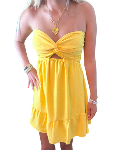 Twisted Sunshine Cut-Out Dress