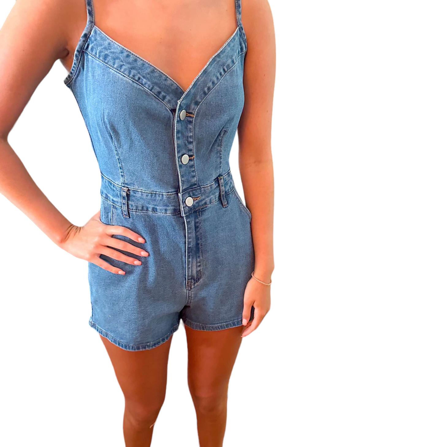 Cami Chic Denim Jumpsuit