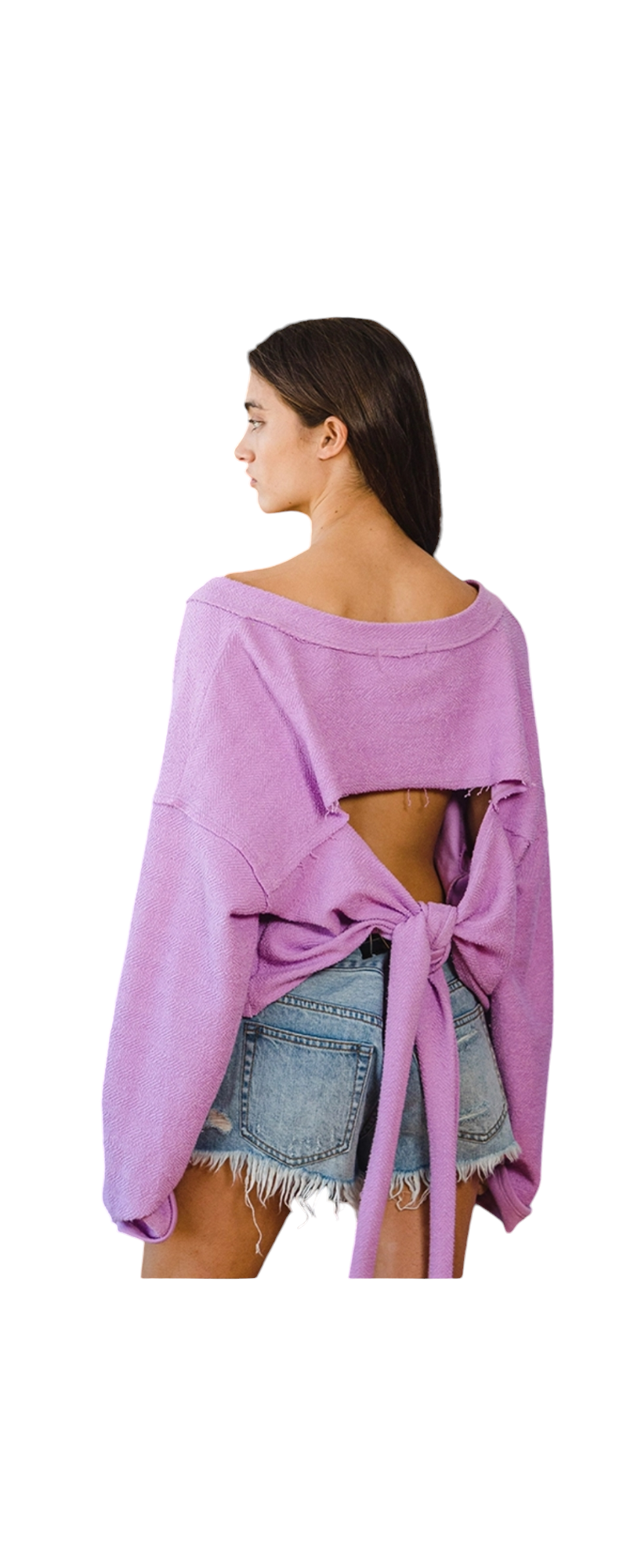 Lavender Dream Crop Top with Adjustable Tie