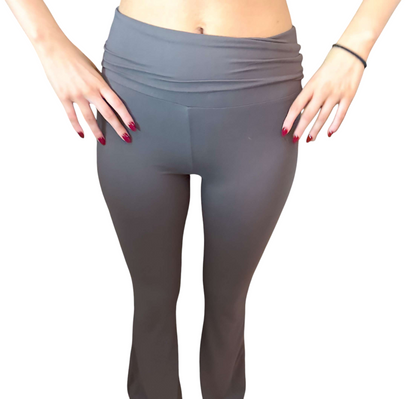 Brown flare leggings