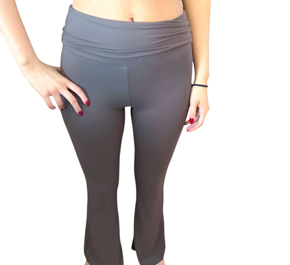 Brown flare leggings