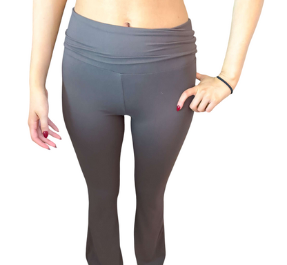 Brown flare leggings