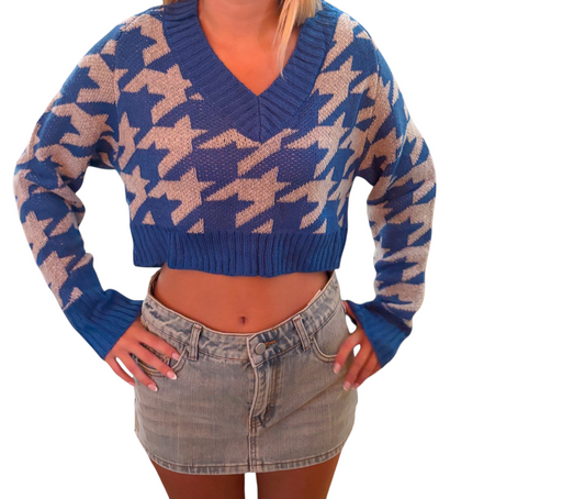 Houndstooth Harmony Sweater