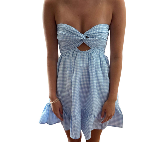 Gwen blue gingham