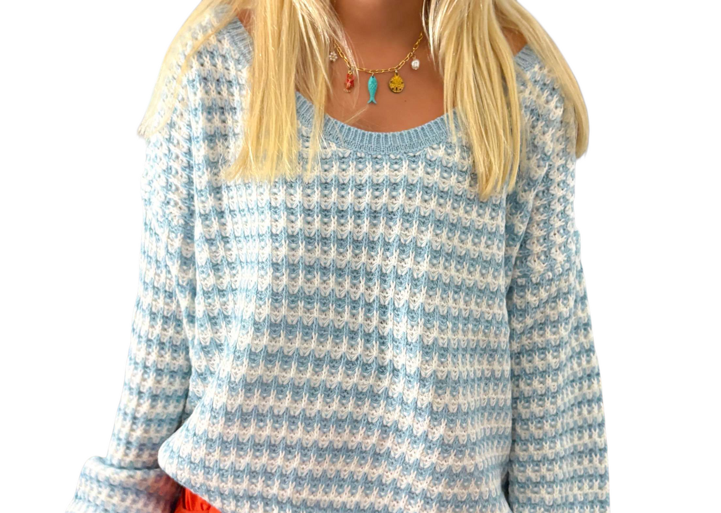 Paisley sweater blue