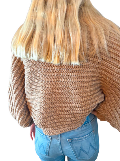 Bow me over beige sweater