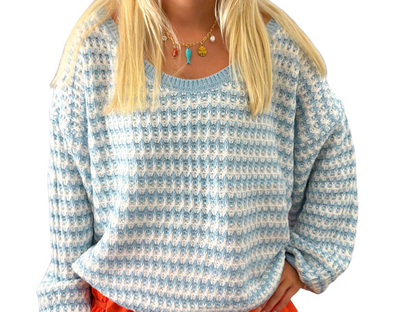 Paisley sweater blue