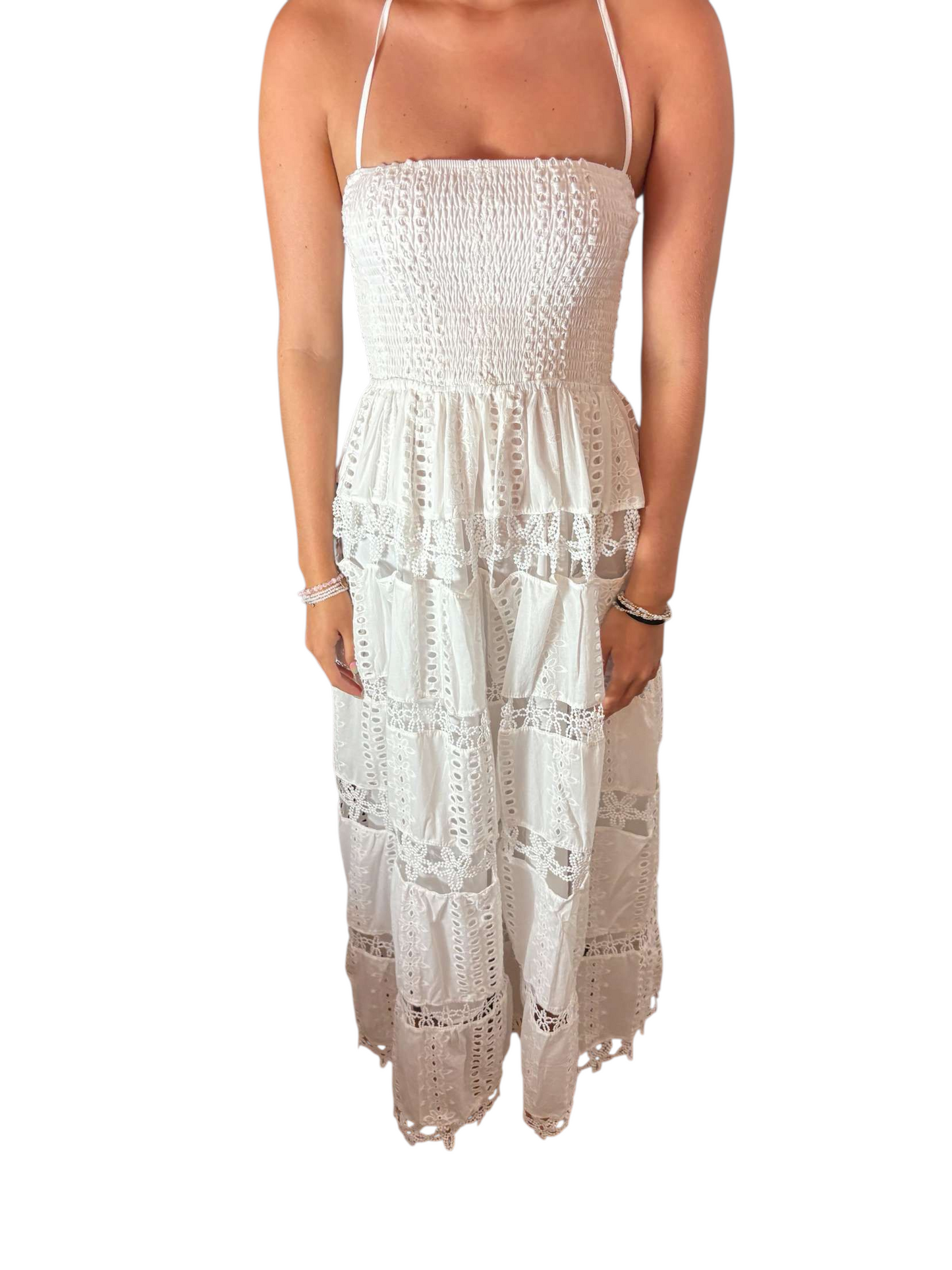 Stella white maxi dress
